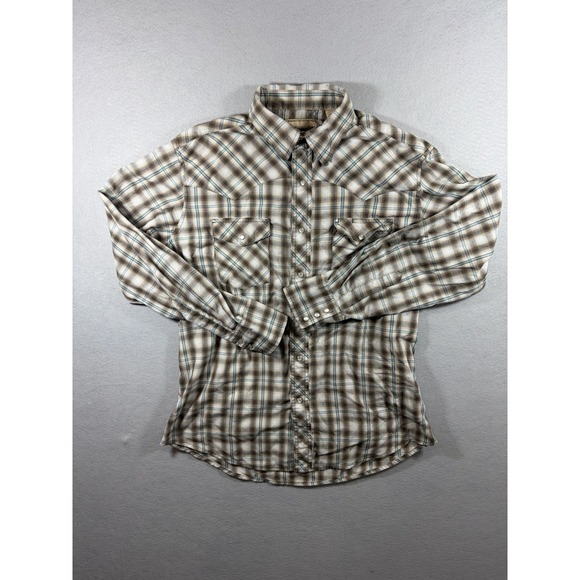 Wrangler Other - Wrangler Pearl Snap Western Aztec Long Sleeve Mens Shirt Size L